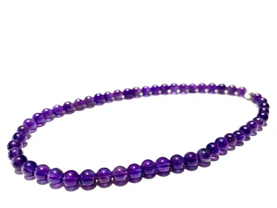 Amethyst Edelstein Stretch Fußkettchen Längenwahl