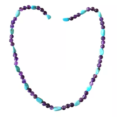 Türkis Amethyst violett Halskette Größenwahl