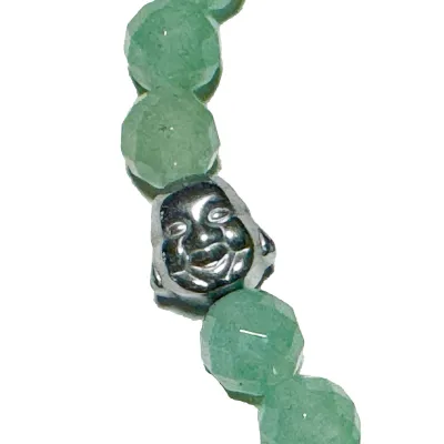 Aventurin facettiert grün Buddha Edelstein Armband Längenwahl