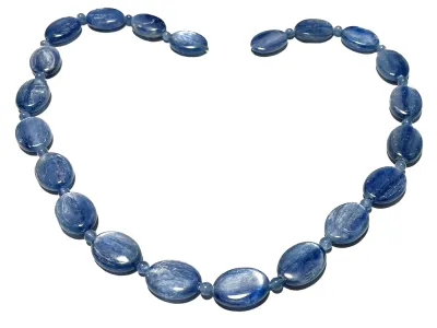 Disthen Kyanit blau Edelstein Designer Halskette Kette