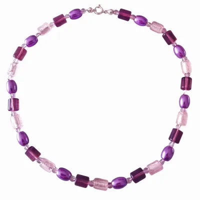 Amethyst Fluorit Edelstein Kette violett flieder Größenwahl