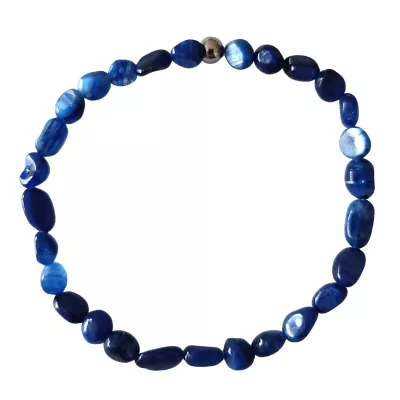 Kyanit Disthen Edelstein Nugget Armband blau Längen Wahl