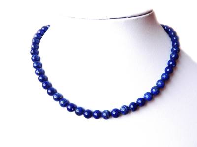 Lapislazuli Edelstein Kugel Kette Halskette Collier