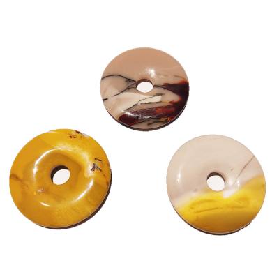 Mookait Edelstein Donut mehrfarbig 4 cm Kettenanhänger