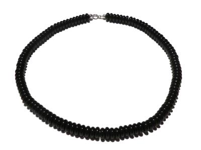 Onyx Rondelle Button Edelstein Halskette Kette Größenwahl