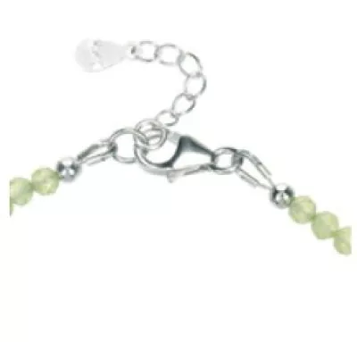 Peridot Olivin Armband facettiert Edelstein grün rhodoniert