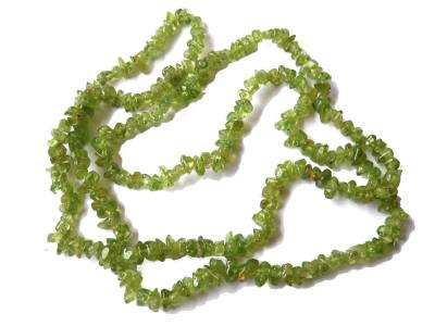 Peridot Edelstein Splitterkette 90 cm