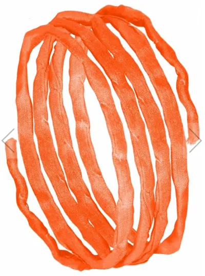 Seidenband Habotai mandarin orangerot 100 cm