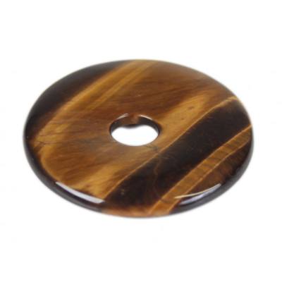 Tigerauge Edelstein Donut Anhänger 4 cm