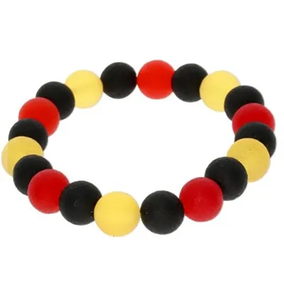 Echt Weihrauch Kugel Armband schwarz rot gelb