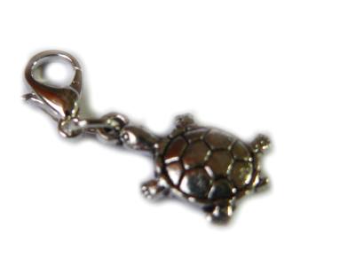 Schildkröte Charm Anhänger mit Karabiner