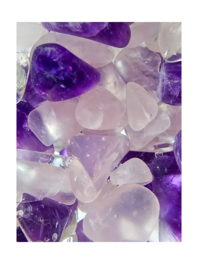 Edelsteinmodul | WELLNESS Amethyst - Rosenquarz - Bergkristall