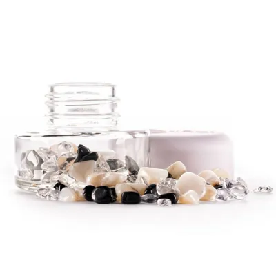 Edelsteinmix inu! CRYSTAL JAR | YIN YANG aus Turmalin - Milchopal - Bergkristall