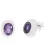 Amethyst facettiert Edelstein Ohrstecker Silber rhodoniert oval violett lila