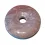 Chalcedon rot Edelstein Donut Ketten Anhänger 40 mm