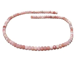 Andenopal rosa pink facettiert Würfel Edelstein Halskette Längenwahl