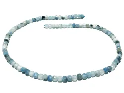 Aquamarin blau facettiert Edelsteinkette Würfelkette Kette Halskette