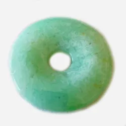 Chrysopras hellgrün Edelstein Donut Anhänger 4 cm