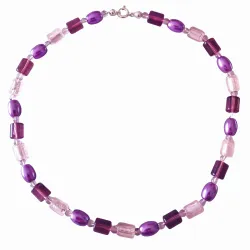 Amethyst Fluorit Edelstein Kette violett flieder Größenwahl