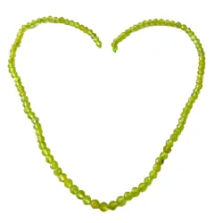 Peridot Olivin grün Kugel facettiert Edelstein Kette Halskette Größenwahl
