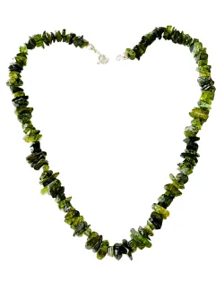 Turmalin Verdelith Edelsteinkette Halskette grün 45 cm