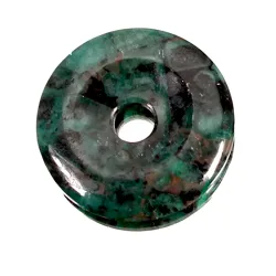Smaragd grün Edelstein Donut Ketten Anhänger 4 cm