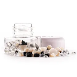 Edelsteinmix inu! CRYSTAL JAR | YIN YANG aus Turmalin - Milchopal - Bergkristall